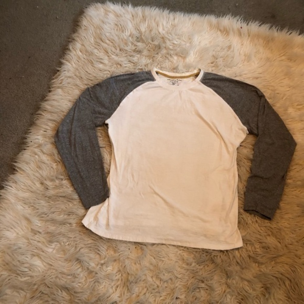 Paper Denim & Cloth long sleeve gray shirt with white front and back sz Lg